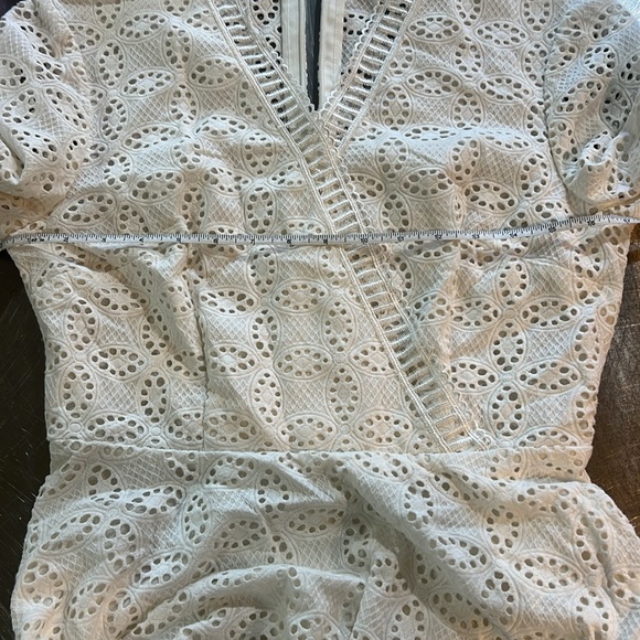 Ted Baker White Long Sleeve Lace Mini Dress - Picture 13 of 13
